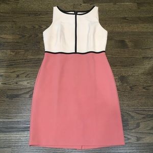 LOFT Salmon Pink Colorblock Dress